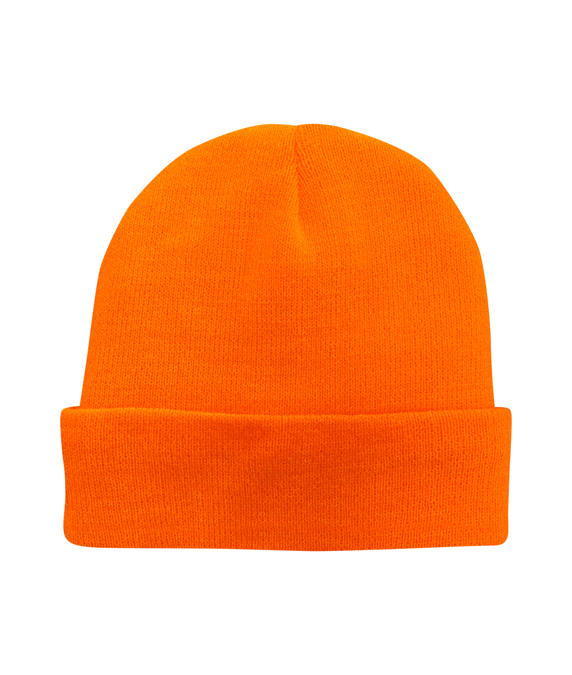 KNITTED TURNED UP BEANIE HAT: IN 100% ACRYLIC KNIT
