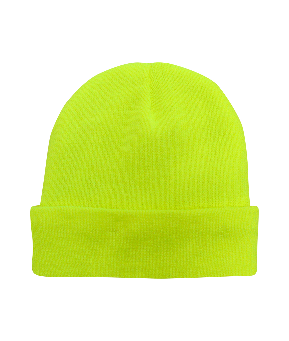 KNITTED TURNED UP BEANIE HAT: IN 100% ACRYLIC KNIT
