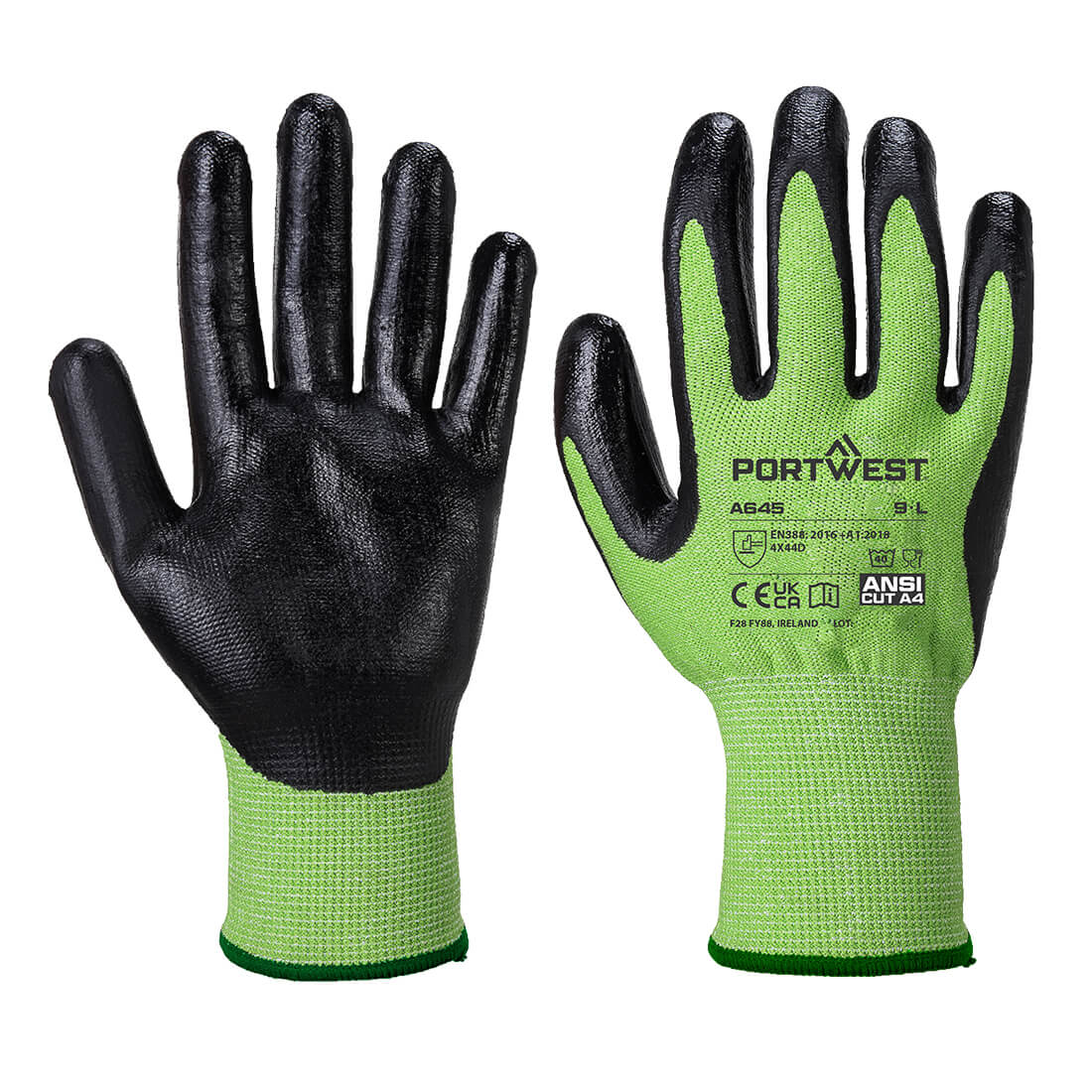 A645 - Cut D13 Nitrile Green Glove