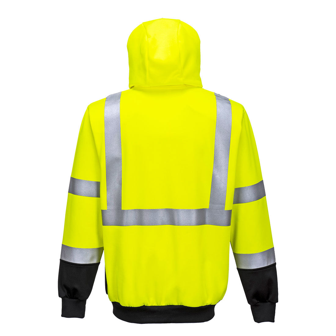 B315 - Hi-Vis Contrast Zipped Hoodie