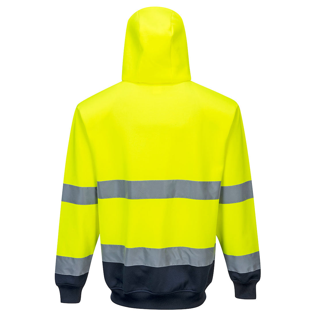 B317 - Hi-Vis Contrast Zipped Hoodie