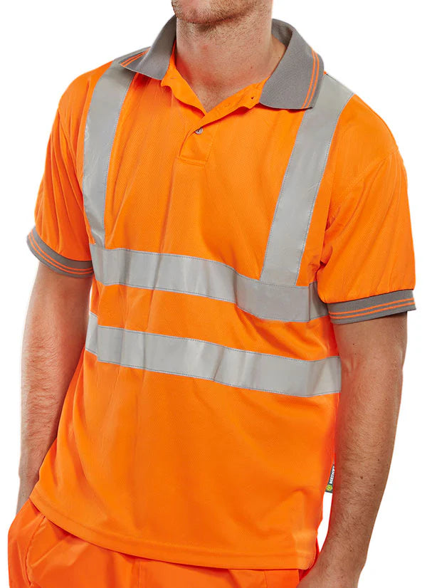 Beeswift Short Sleeve Hi-Vis Polo Shirt