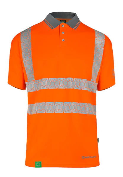 Beeswift Envirowear Hi-vis Short Sleeve Recyclable Polo Shirt