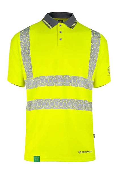Beeswift Envirowear Hi-vis Short Sleeve Recyclable Polo Shirt