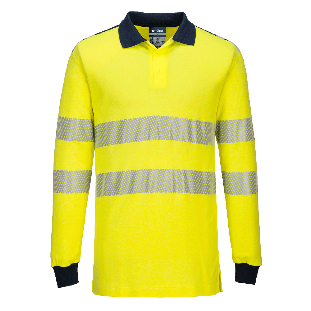 FR702 - PW3 Modaflame Knit Hi-Vis FR Long Sleeve Polo Shirt
