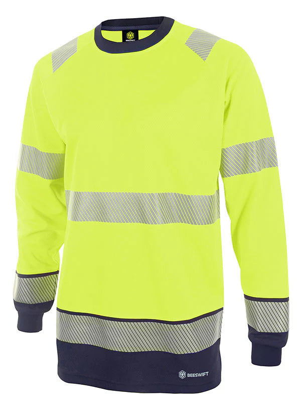 Beeswift Deltic Hi-Vis Two-Tone Long Sleeve T-Shirt
