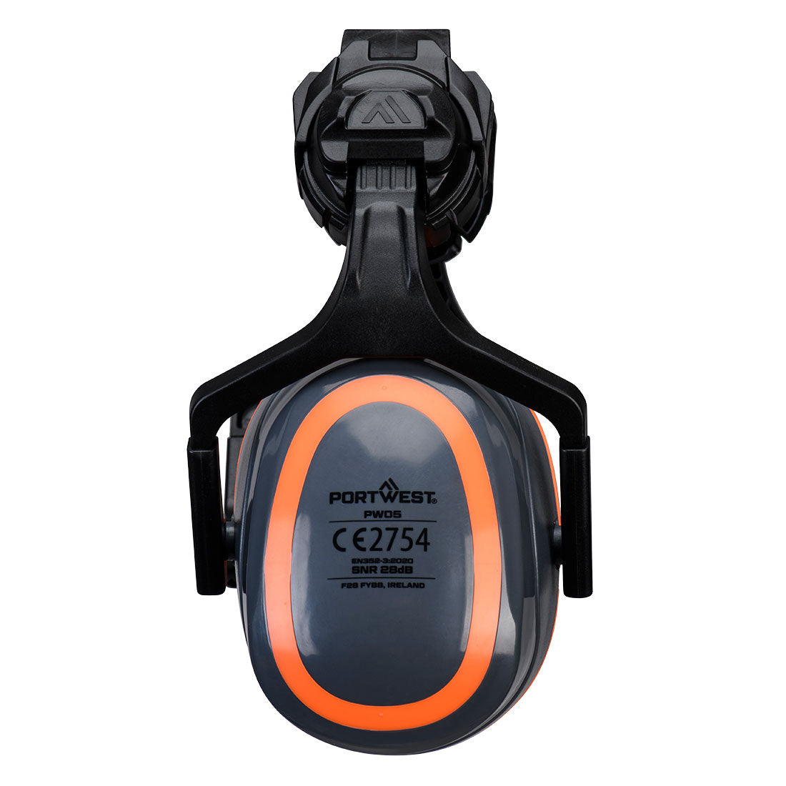 PW05 - HV Extreme Ear Defenders High Clip-On Metal Free - Grey/Orange