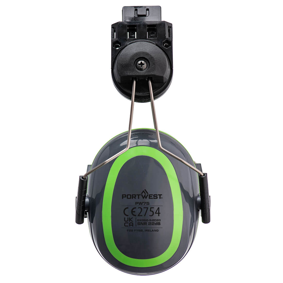 PW75 - HV Extreme Ear Defenders Low Clip-On Grey/Green