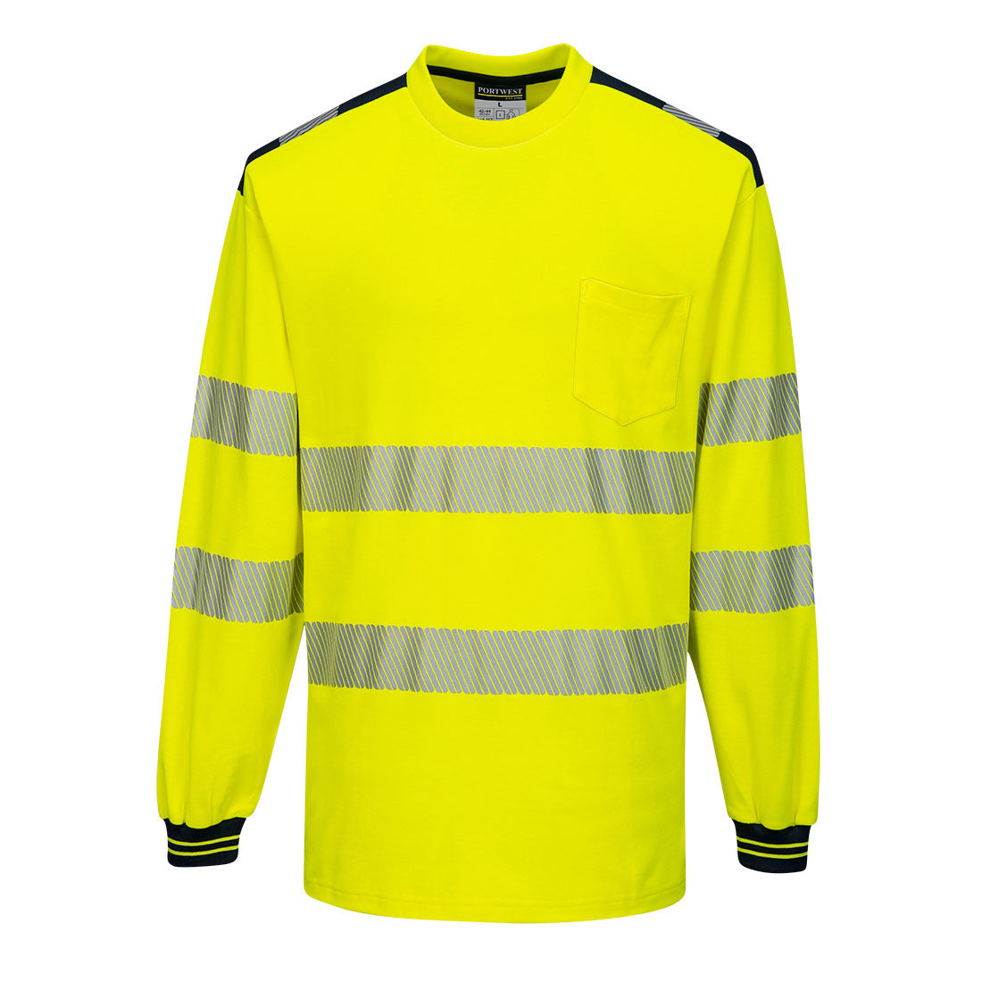 T185 - PW3 Hi-Vis Cotton Comfort T-Shirt L/S