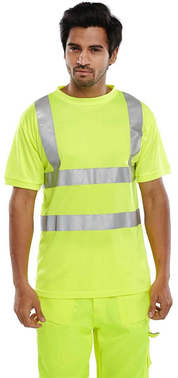 Beeswift Crew Neck Hi-Vis Short Sleeve T-shirt