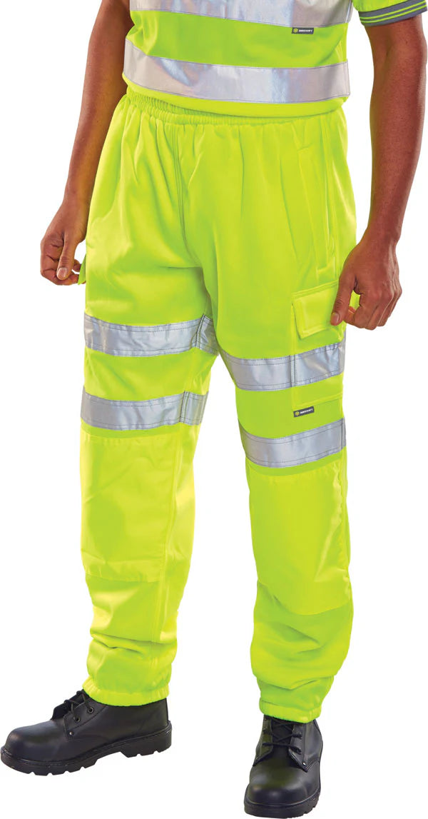 Beeswift Fleece Jogger Hi-Vis Trousers