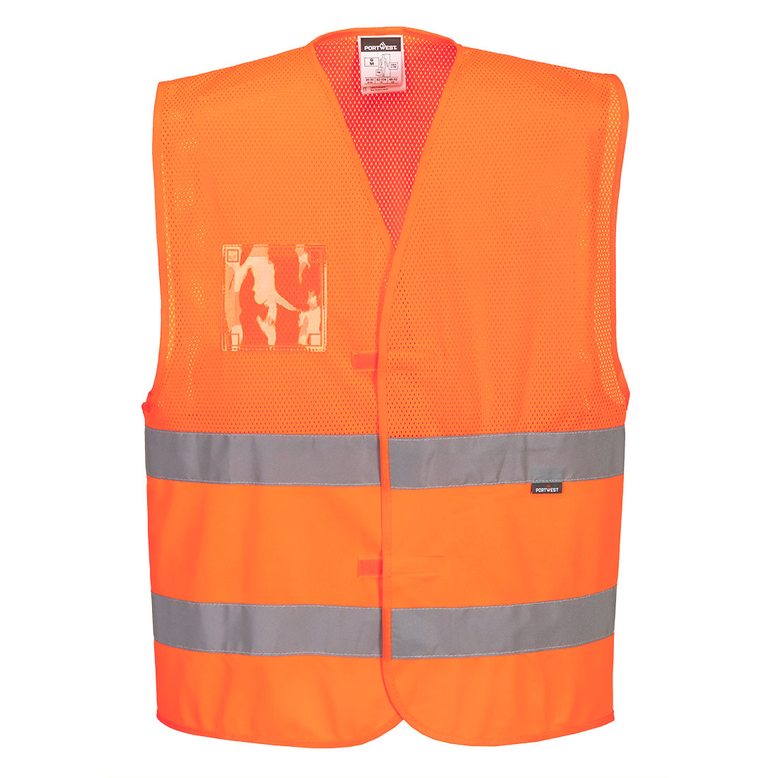 C494 - Hi-Vis Half Mesh Two Band Vest