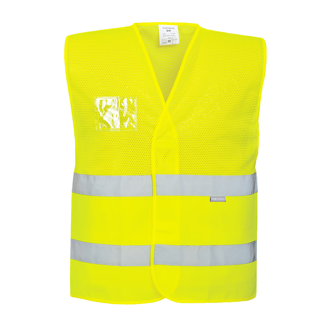 C494 - Hi-Vis Half Mesh Two Band Vest