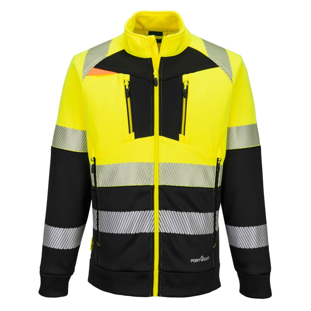DX490 - DX4 Hi-Vis Class 1 Funnel Neck Zipped Sweatshirt