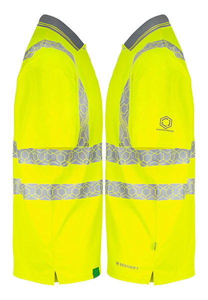 Beeswift Envirowear Hi-vis Short Sleeve Recyclable Polo Shirt