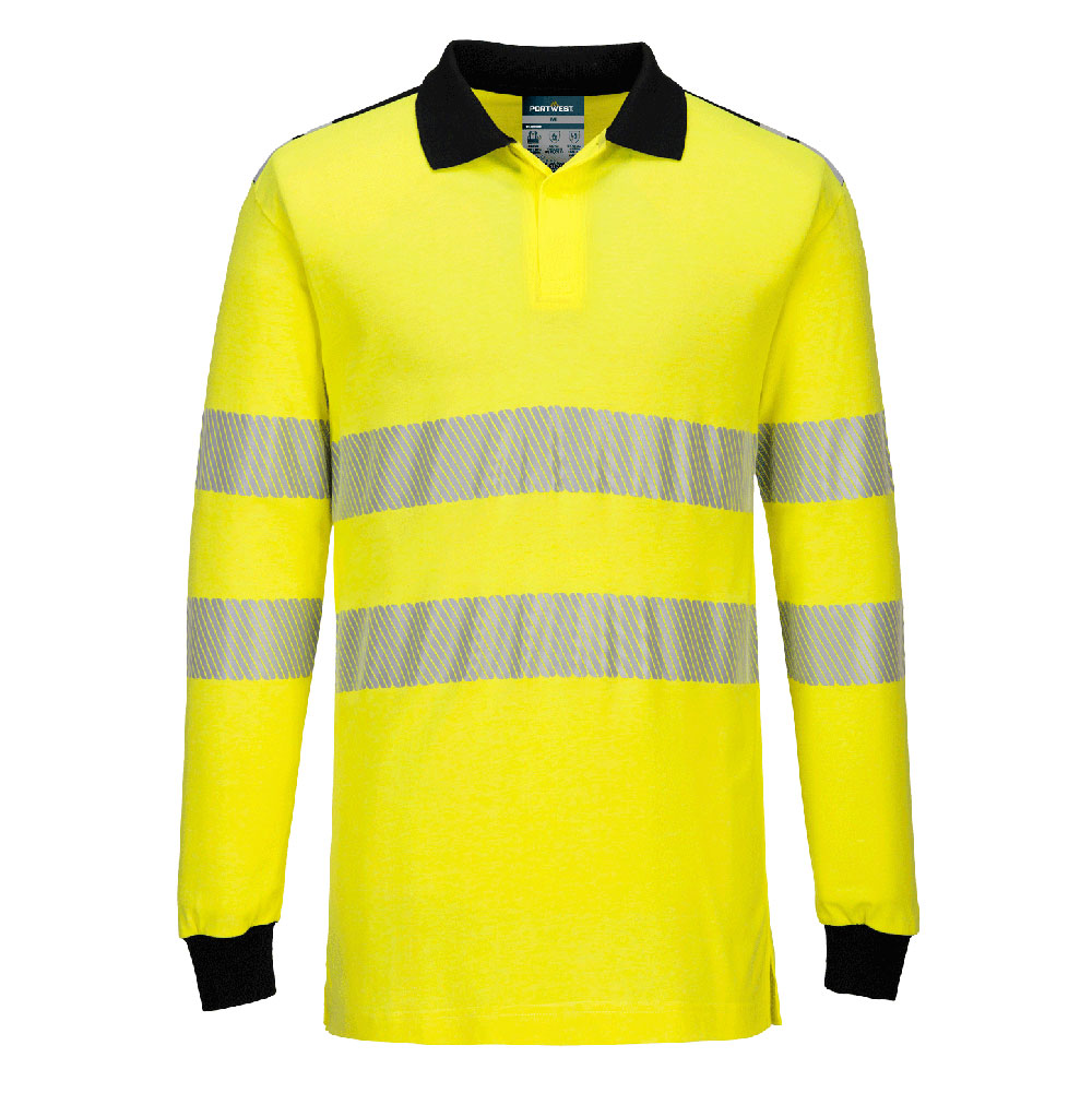 FR702 - PW3 Modaflame Knit Hi-Vis FR Long Sleeve Polo Shirt