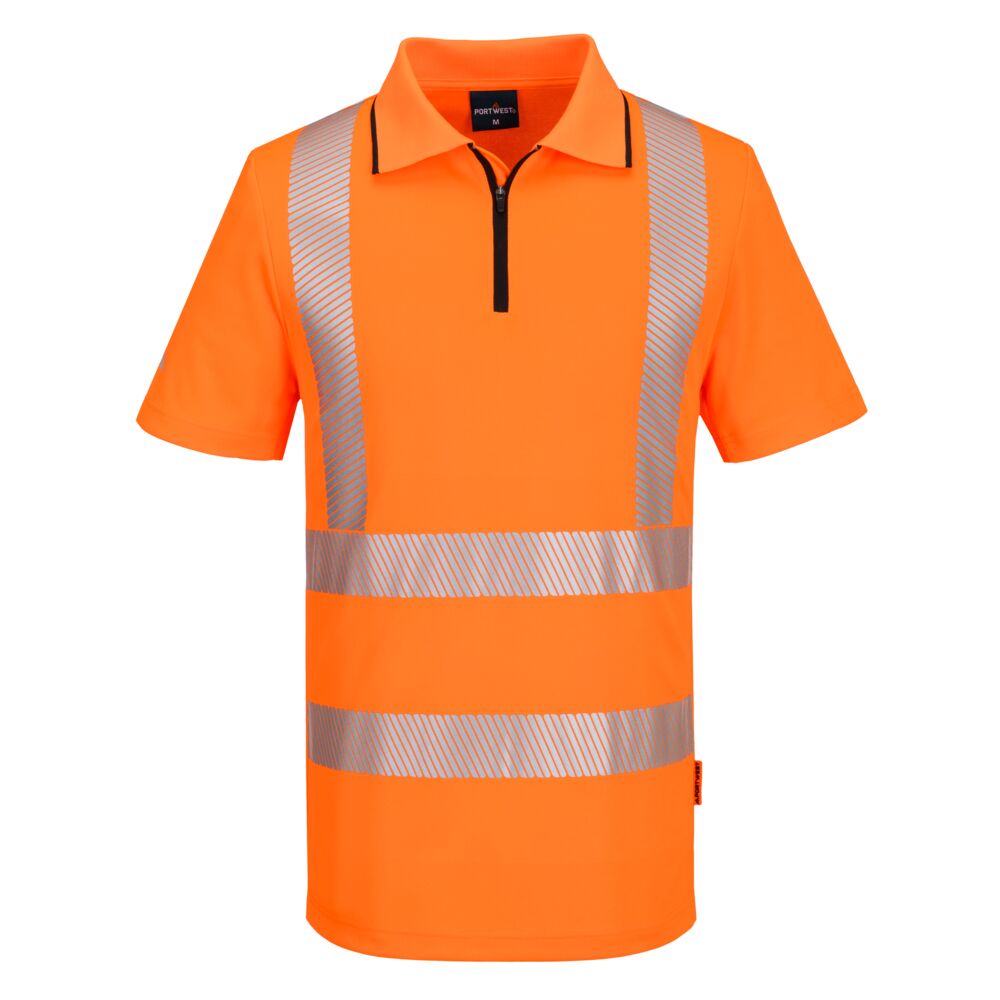 KX302 - KX3 Sport Hi-Vis Zip Polo Shirt S/S