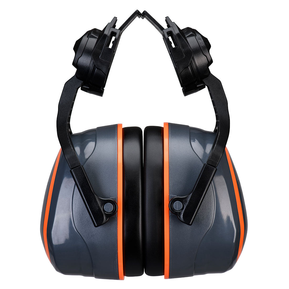 PW05 - HV Extreme Ear Defenders High Clip-On Metal Free - Grey/Orange