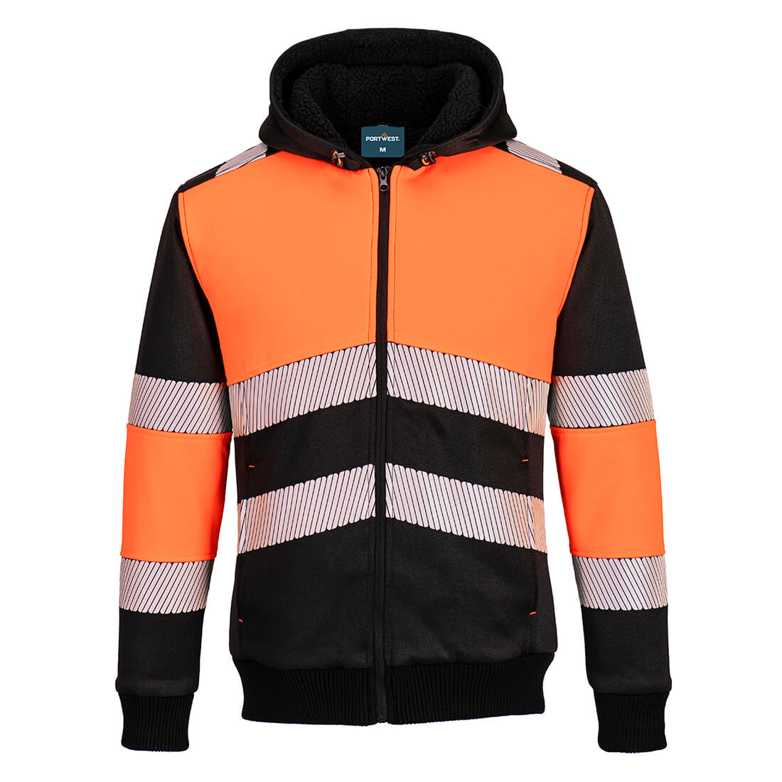 PW377 - PW3 Hi-Vis Zipped Class 1 Winter Hoodie