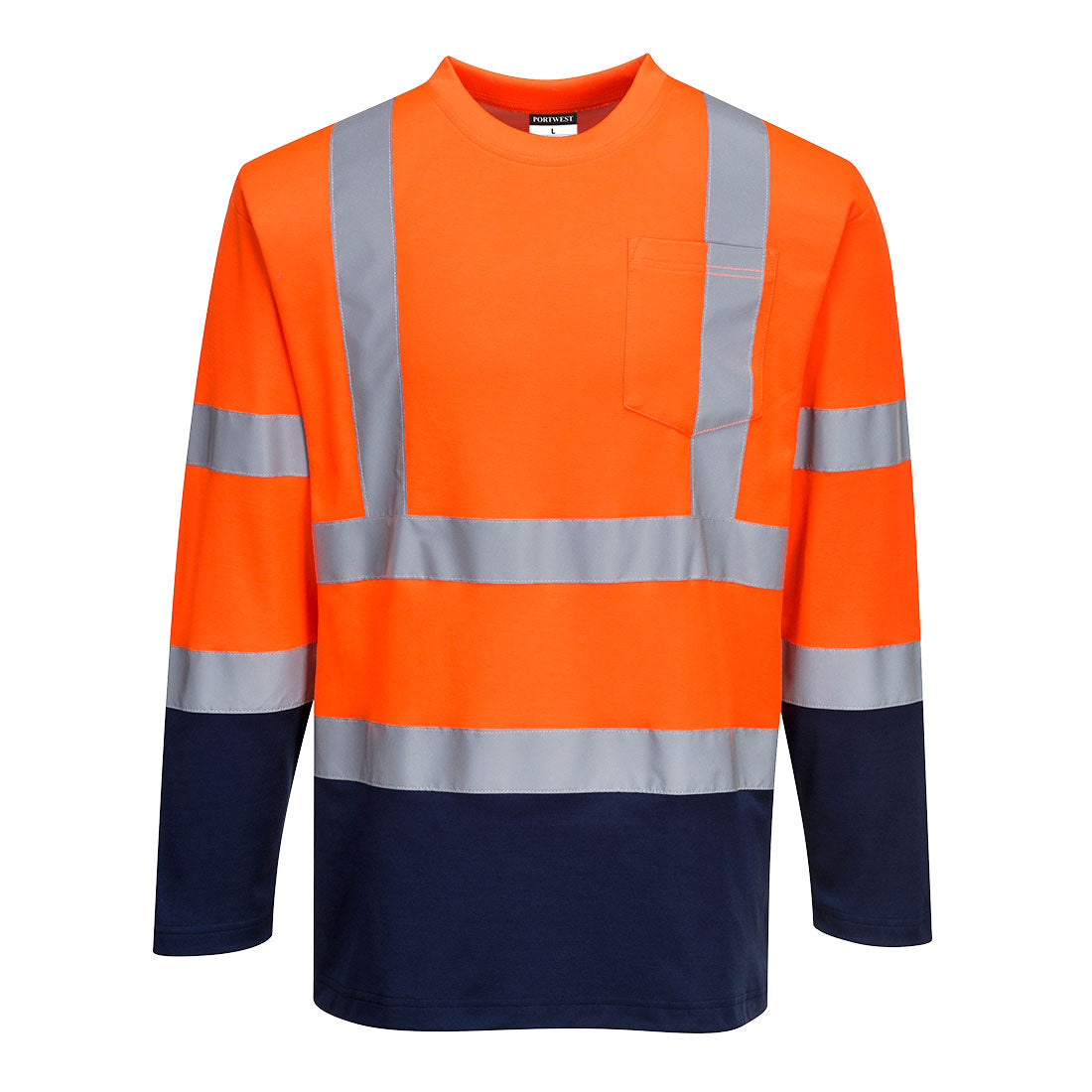 S280 - Hi-Vis Cotton Comfort Contrast T-Shirt L/S