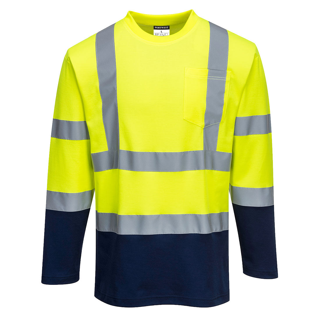 S280 - Hi-Vis Cotton Comfort Contrast T-Shirt L/S