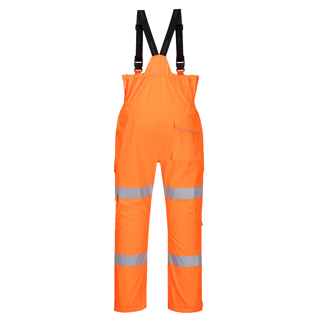 S594 - Hi-Vis Extreme Rain Bib and Brace Orange