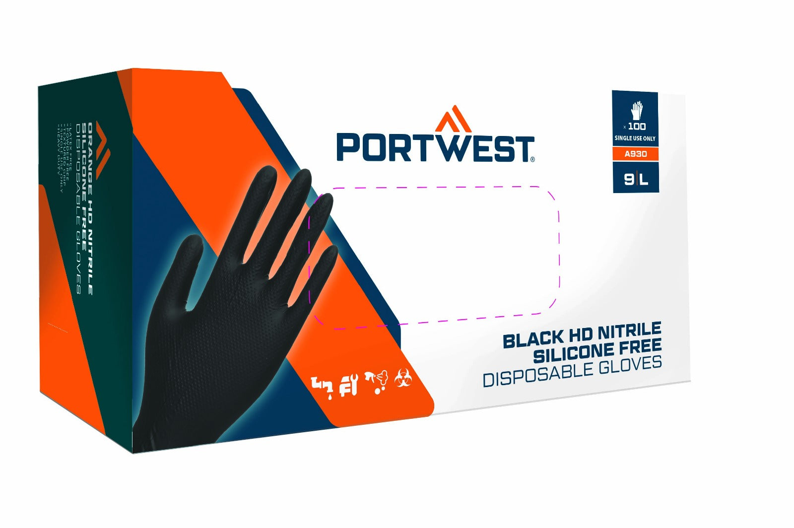 A930 - Disp 7 mil Disposable Glove (Pk100)